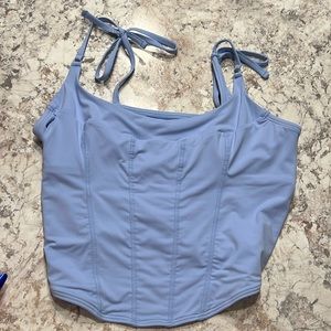 Hollister baby blue crop top